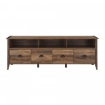 Clair 70" Industrial Farmhouse 4-Drawer TV Stand - Rustic Oak