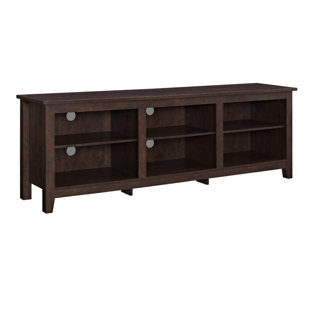 Essential 70" Rustic Wood TV Stand - Traditional Brown