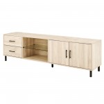 Draper 70" Modern Low Profile TV Console - Birch