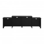 80" Simple Tiered Top TV Stand - Solid Black