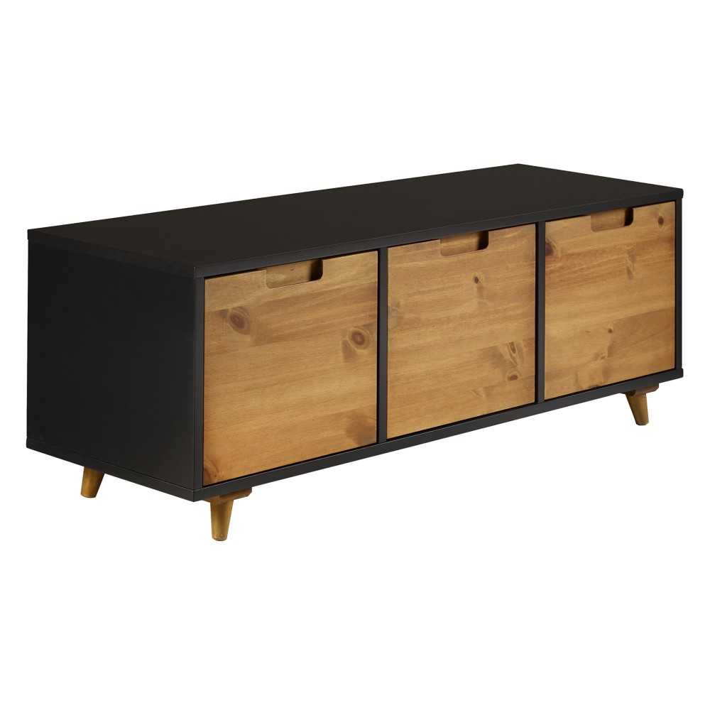 48" Ivy Storage Bench - Caramel/Black