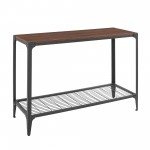 Angle Iron 44" Rustic Entryway Table - Dark Walnut