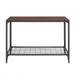 Angle Iron 44" Rustic Entryway Table - Dark Walnut