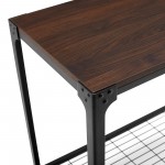 Angle Iron 44" Rustic Entryway Table - Dark Walnut