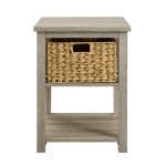 18" Mission Storage Side Table - Driftwood