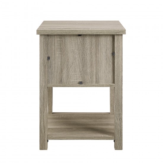 18" Mission Storage Side Table - Driftwood