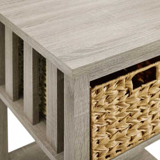 18" Mission Storage Side Table - Driftwood