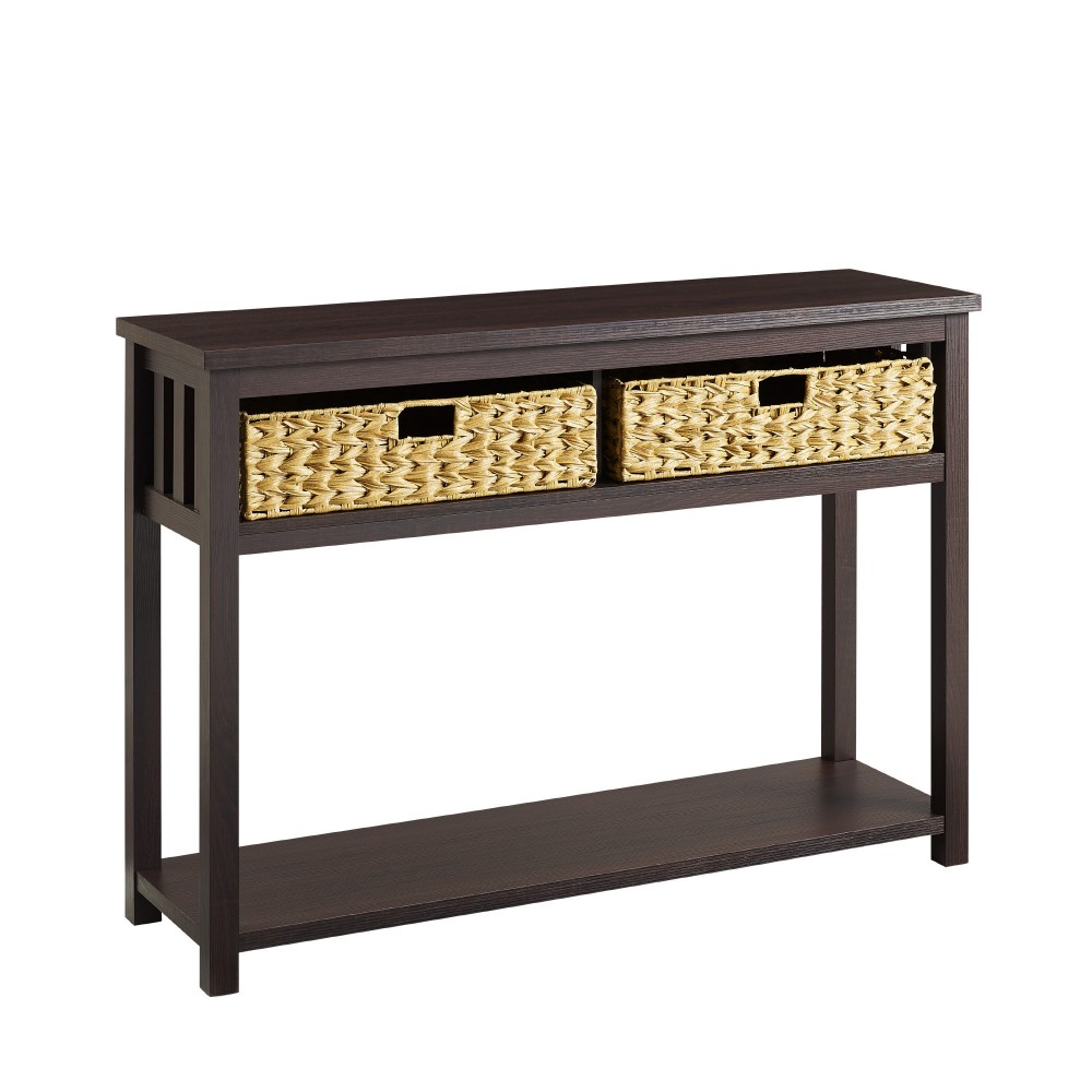 48" Mission Storage Entry Table - Espresso