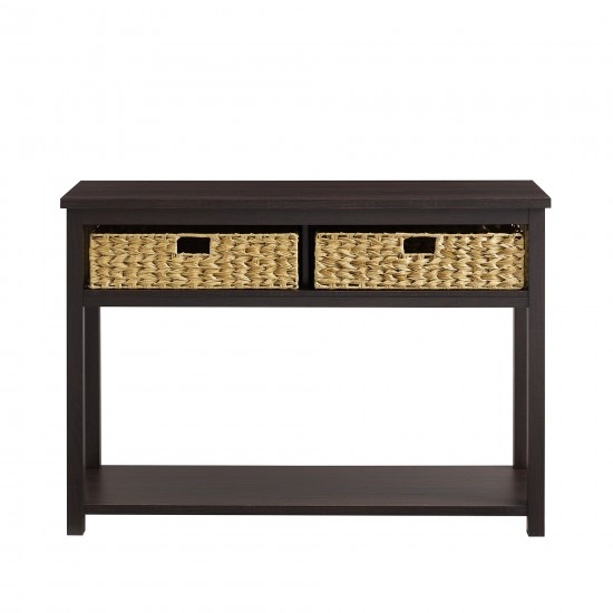 48" Mission Storage Entry Table - Espresso