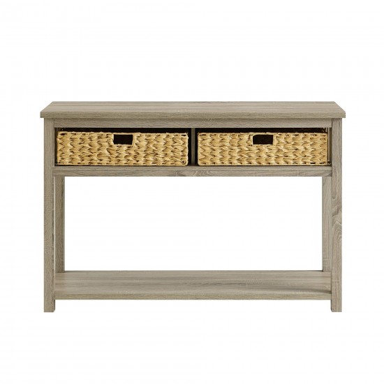 48" Mission Storage Entry Table -Driftwood