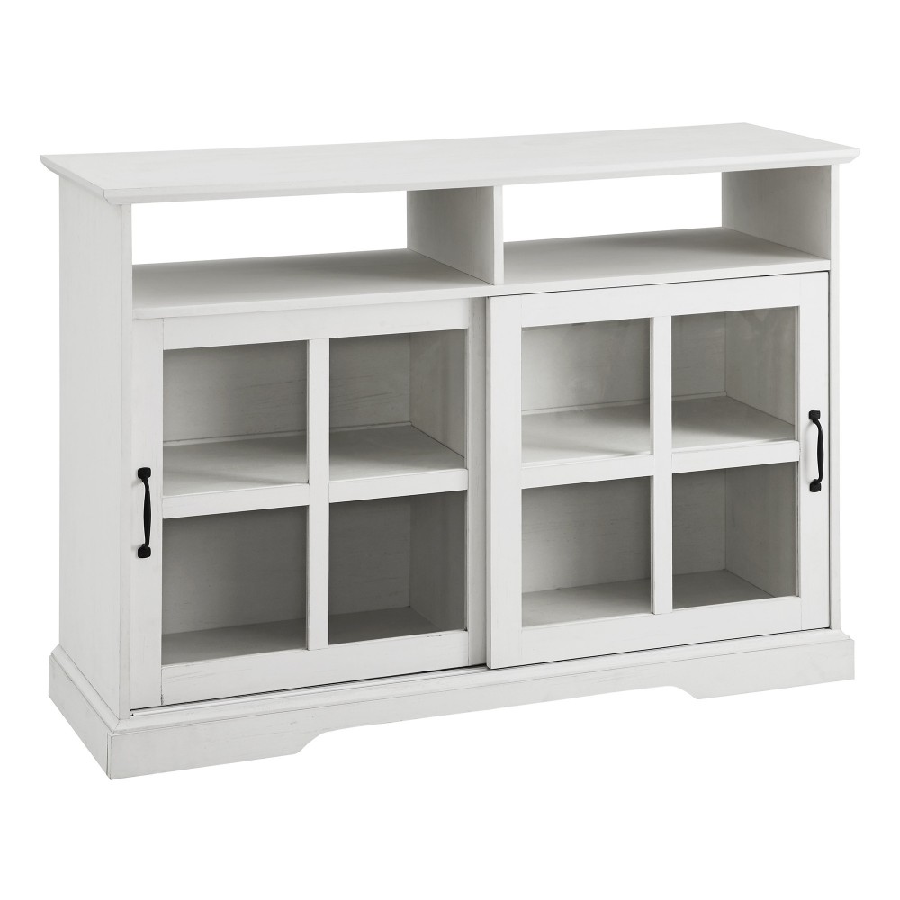 Boden 48" Sliding Glass Door Sideboard - Brushed White