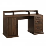 Gavin 58" 3 Drawer Computer Desk with Hutch - Dark Walnut