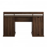 Gavin 58" 3 Drawer Computer Desk with Hutch - Dark Walnut