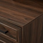 Gavin 58" 3 Drawer Computer Desk with Hutch - Dark Walnut