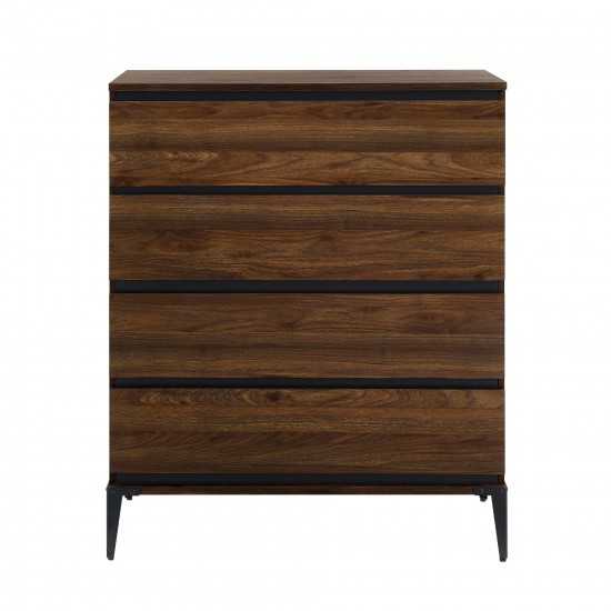 Elroy 36" Urban 4 Drawer Chest - Dark Walnut