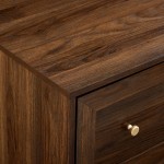 Gwen 56" 4 Drawer Modern Dresser - Dark Walnut