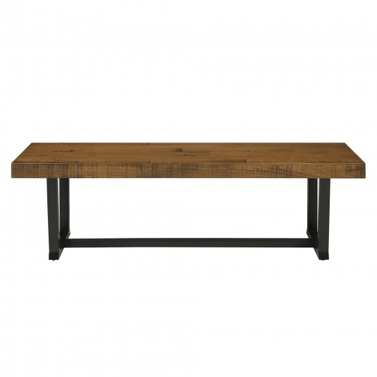 Durango 60" Solid Wood Dining Bench - Rustic Oak