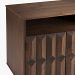 Henry 30" Solid Wood Detailed Door Accent Cabinet - Walnut