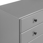 Classic 9 Drawer Solid Wood Top Dresser with Metal Hardware – Grey