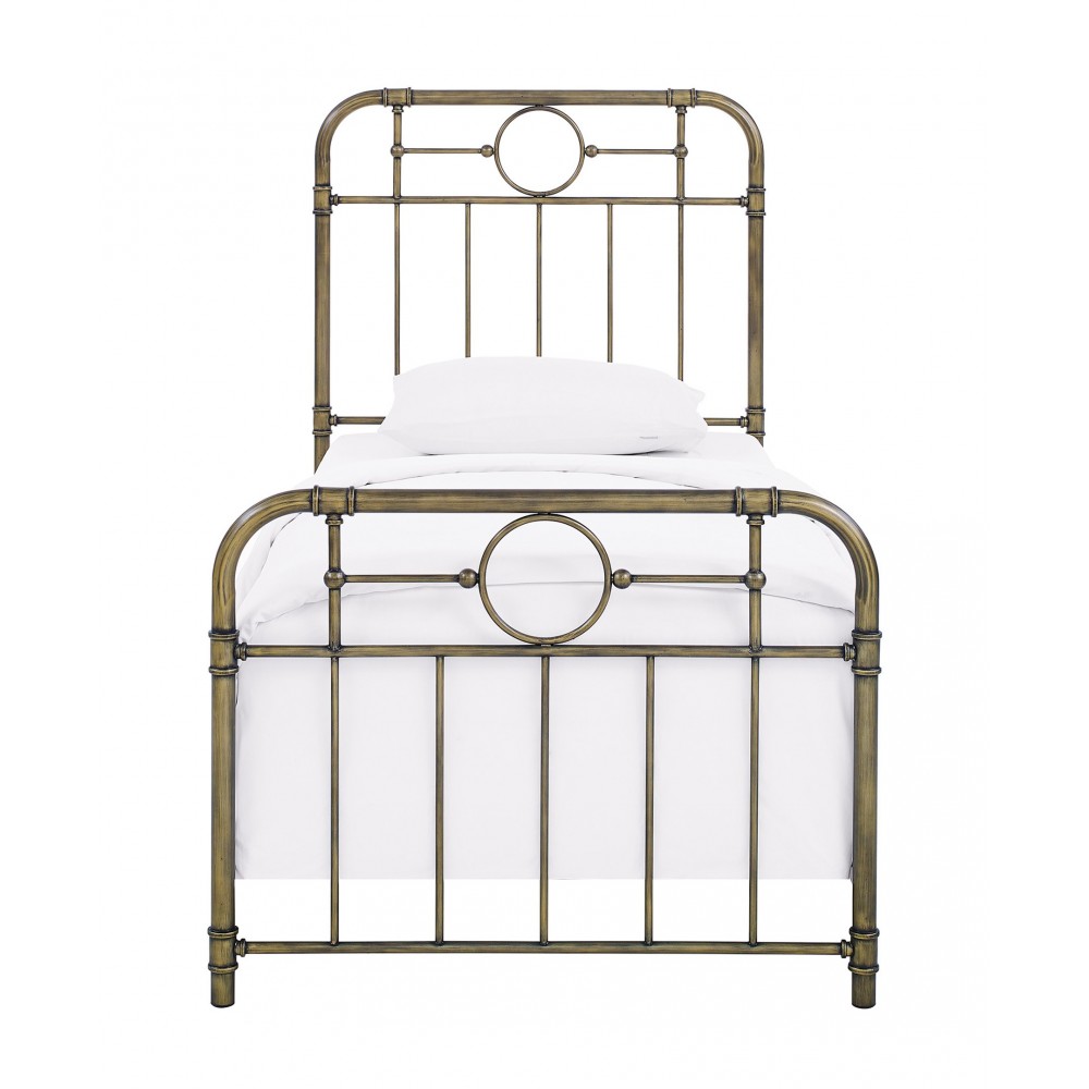 Urban Industrial Metal Pipe Twin Bed – Bronze