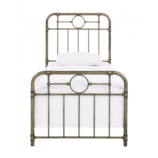 Urban Industrial Metal Pipe Twin Bed – Bronze