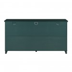 Transitional 2 Door Fretwork Sideboard – Antique Dark Teal