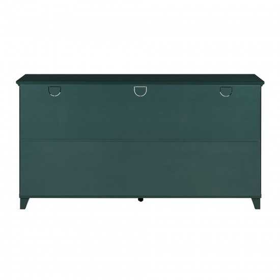 Transitional 2 Door Fretwork Sideboard – Antique Dark Teal