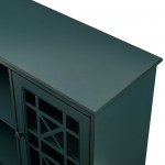 Transitional 2 Door Fretwork Sideboard – Antique Dark Teal