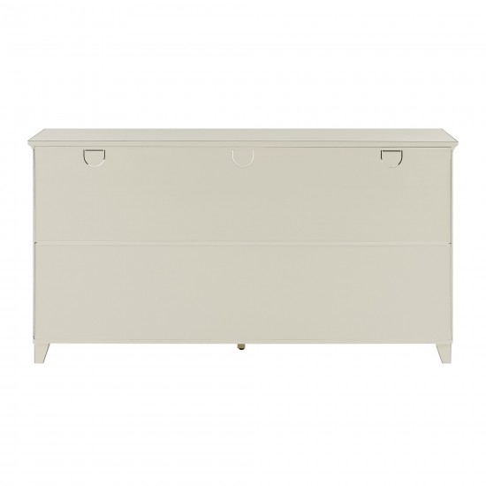 Transitional 2 Door Fretwork Sideboard – Antique White