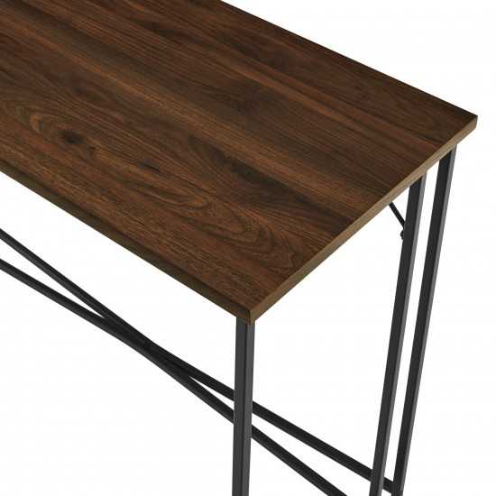 Luxe 42" Y-Leg Writing Desk - Dark Walnut