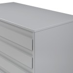 4-Drawer Solid Wood Contemporary Chest - Grey