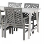 Vincent 5 Piece Outdoor Dining Table Set - White Wash/Grey