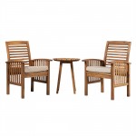 3-Piece Acacia Wood Conversation Set - Brown