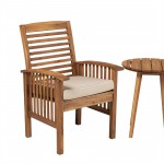 3-Piece Acacia Wood Conversation Set - Brown