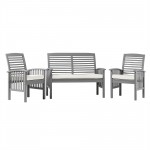 3-Piece Acacia Patio Chat Set - Grey Wash