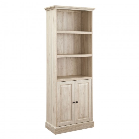 Classic Beveled Door Hutch Bookshelf – Birch