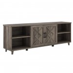 Classic Detailed-Door TV Stand for TVs up to 80” – Grey Wash