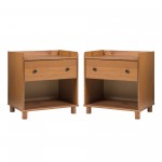 Morgan 2 Piece Tray Top Solid Wood Nightstand - Caramel