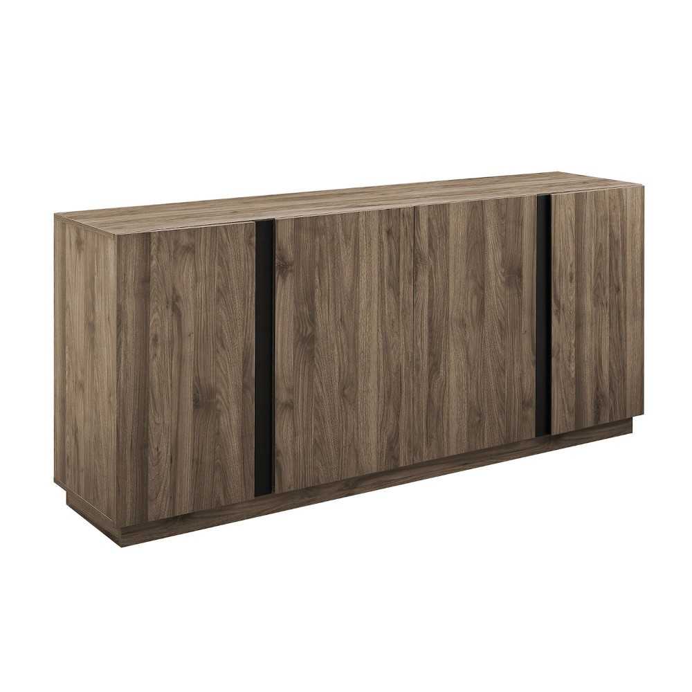 Contemporary Minimalist 4-Door Sideboard – Slate Grey