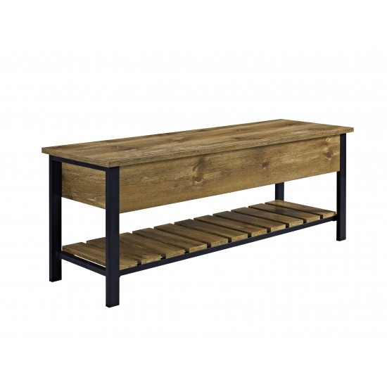 Park City 48" Modern Farmhouse Storage Bench - Barnwood