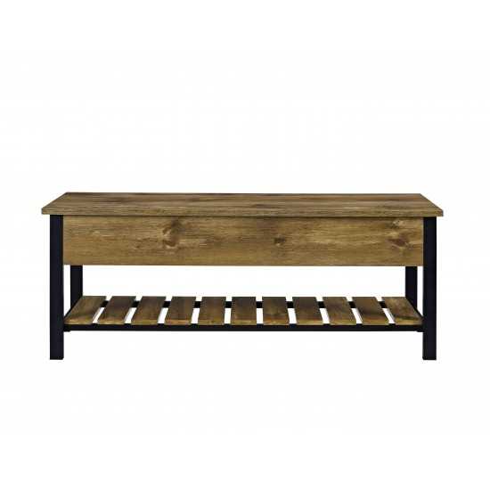 Park City 48" Modern Farmhouse Storage Bench - Barnwood