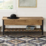 Park City 48" Modern Farmhouse Storage Bench - Barnwood