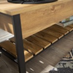 Park City 48" Modern Farmhouse Storage Bench - Barnwood