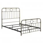 Antiqua Metal Pipe Queen Size Bed - Bronze