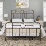 Antiqua Metal Pipe Queen Size Bed - Bronze