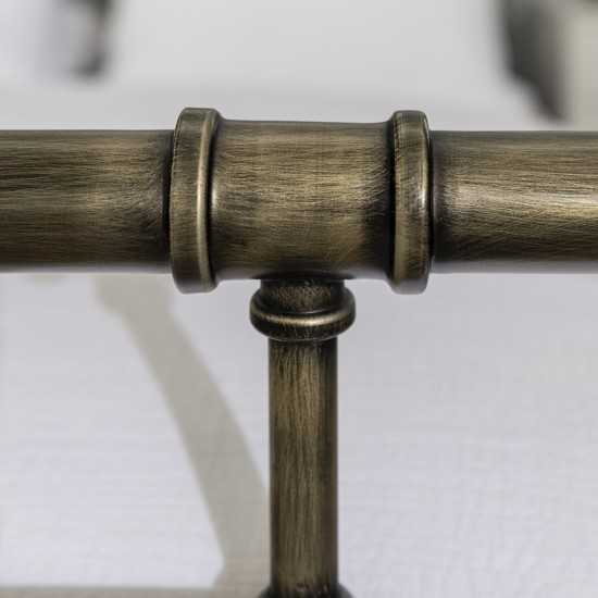 Antiqua Metal Pipe Queen Size Bed - Bronze