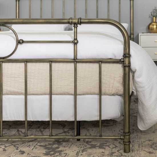 Antiqua Metal Pipe Queen Size Bed - Bronze