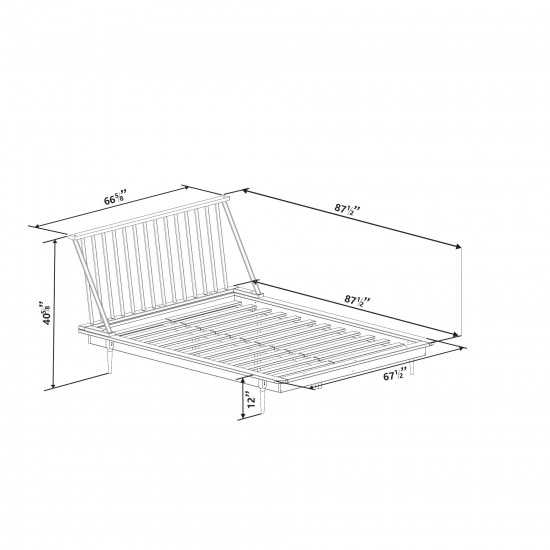 Modern Wood Queen Spindle Bed - Light Oak