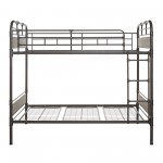 Urban Industrial Twin over Twin Metal Wood Bunk Bed - Black