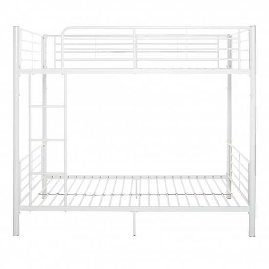 Premium Metal Twin over Twin Bunk Bed - White